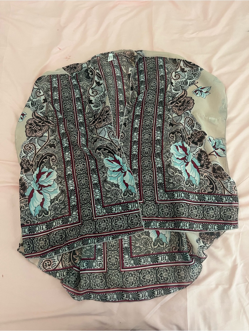 Live 4 Truth Floral Paisley V-Neck Camisole in Beige, Teal and Burgundy